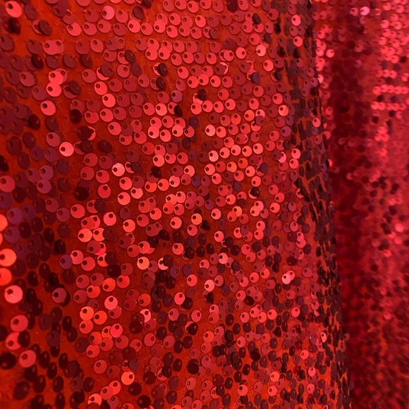 Red sequin Michael Kors holiday dress, size X-Large - Picture 3 of 8